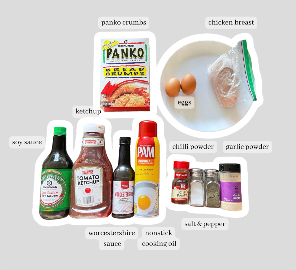 ingredients needed for chicken katsu bites 