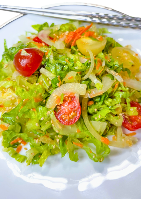 Quick and Easy Sesame Green Salad Recipe